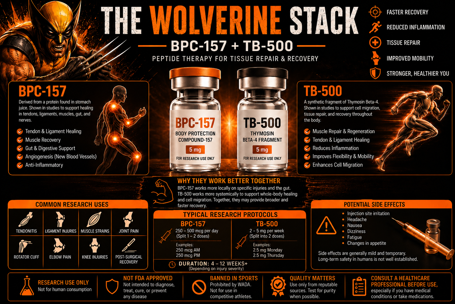 Wolverine Stack BPC-157 and TB-500 Peptide Therapy